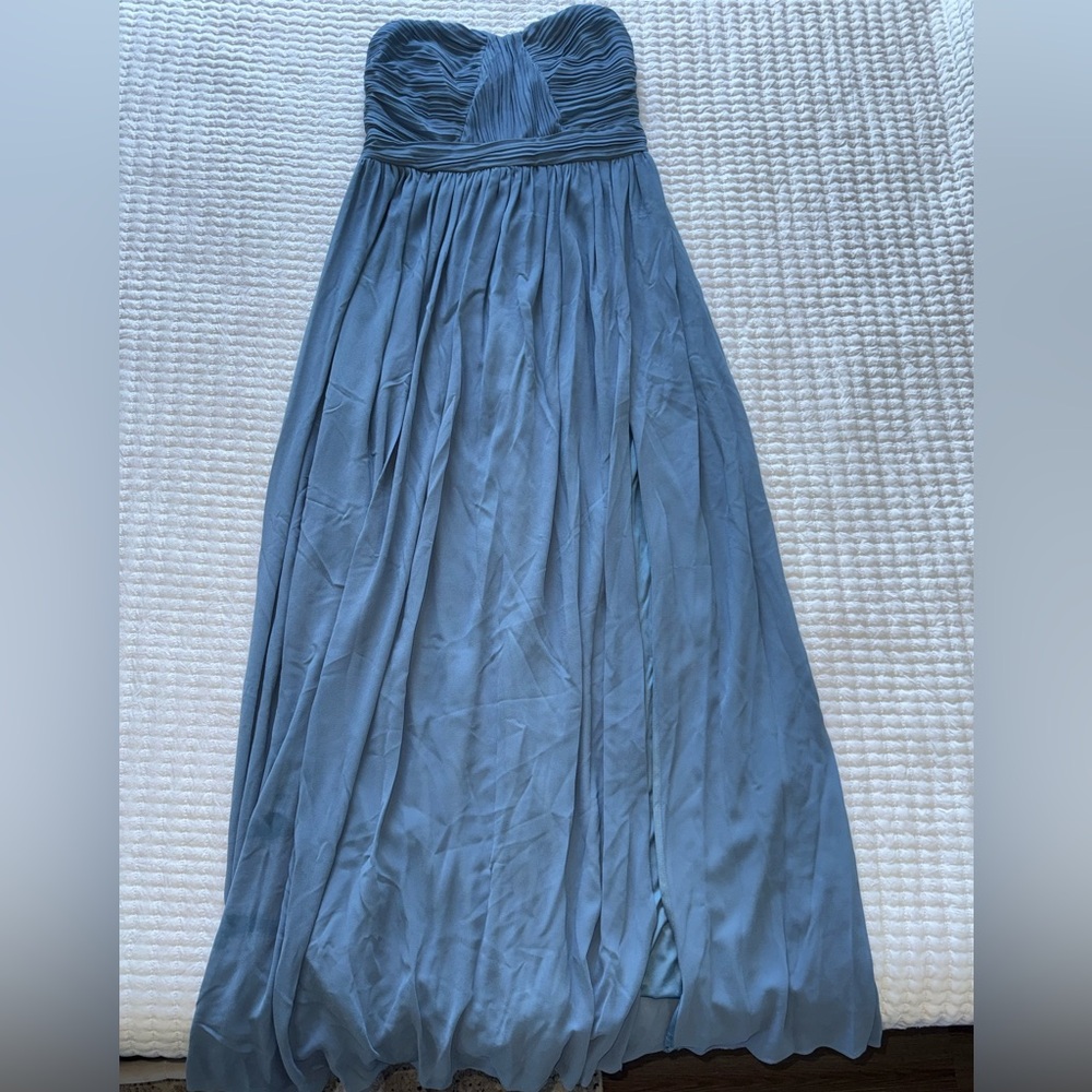 Lulu's Flowing Blue Bridesmaid Dress